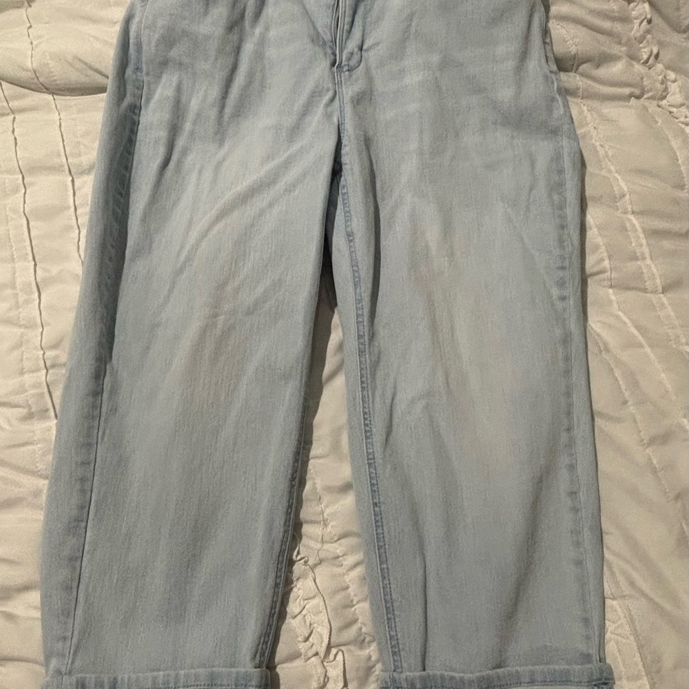 J.Jill Women Denim Crop Denim Slim Ankle Jeans Horizon Wash Size 16 High Rise